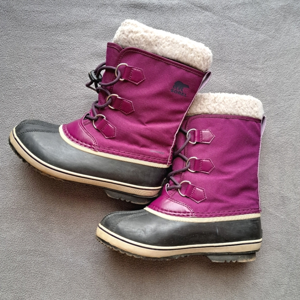 Sorel Boots Women's 5 Caribou Waterproof Removable Liner Sherpa EC Youth 3.5